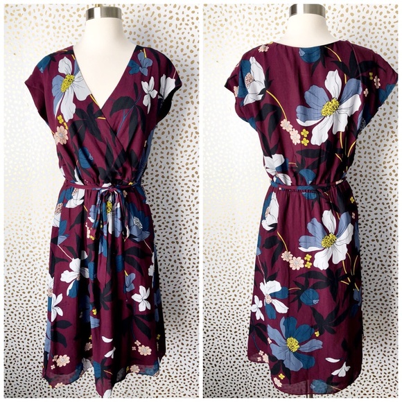 floral wrap dress loft